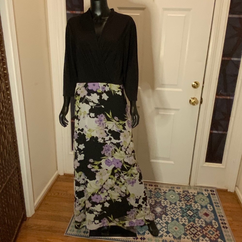 R & K Woman Wrap Maxi Dress